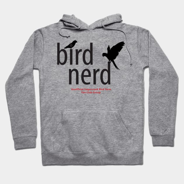 Bird Nerd - black type Hoodie by Just Winging It Designs